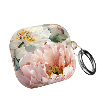 Peony Blossom Floral AirPod Case – Elegant Protective Cover with Pastel Flower - [HaveITcased]