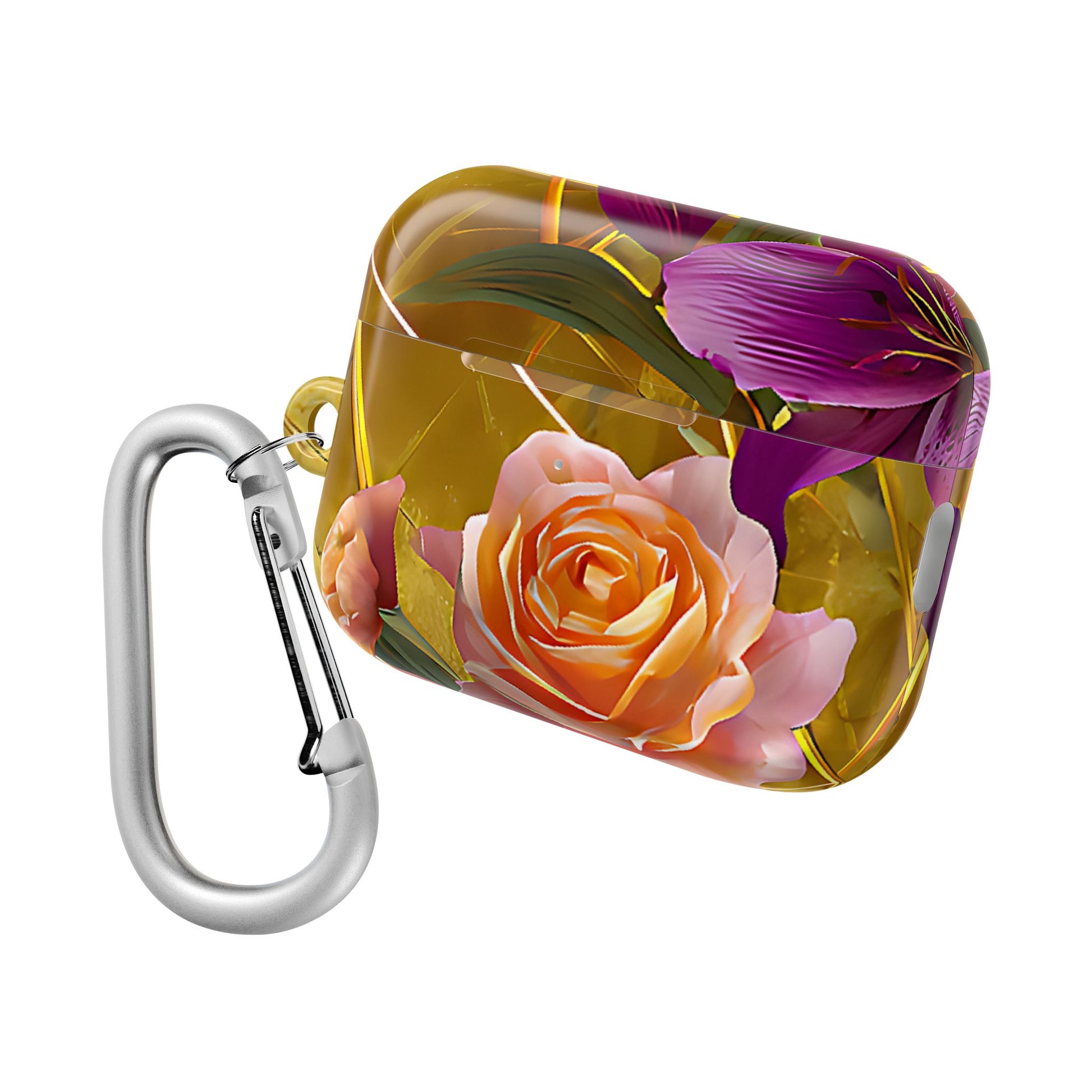 Golden Bloom Elegance Floral AirPod Case - [HaveITcased]