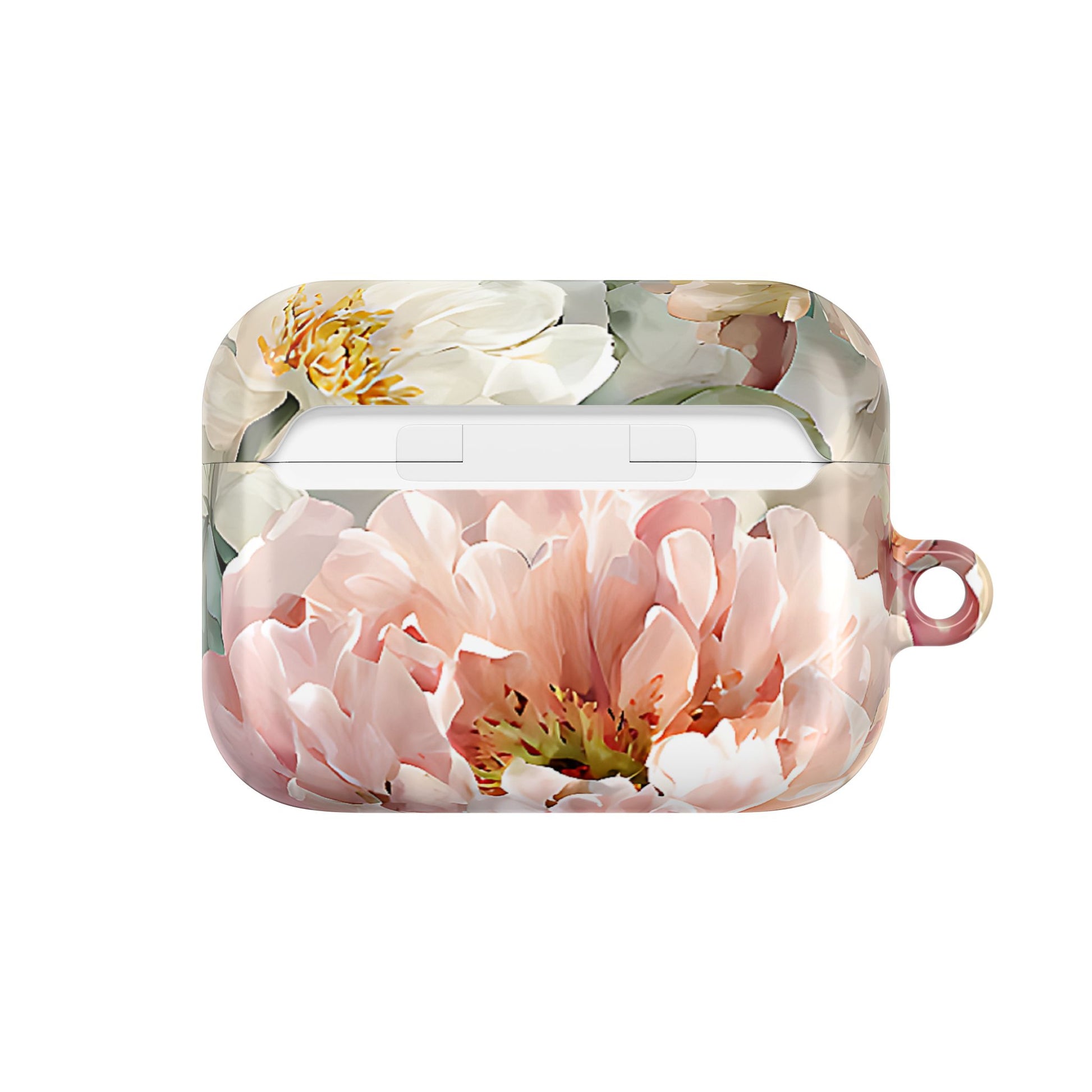 Peony Blossom Floral AirPod Case – Elegant Protective Cover with Pastel Flower - [HaveITcased]