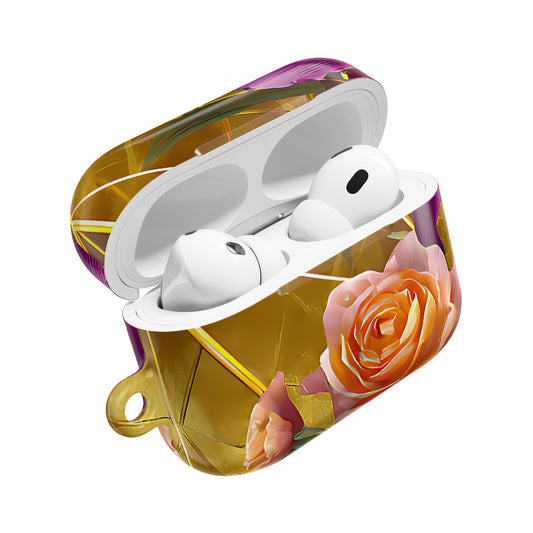 Golden Bloom Elegance Floral AirPod Case - [HaveITcased]
