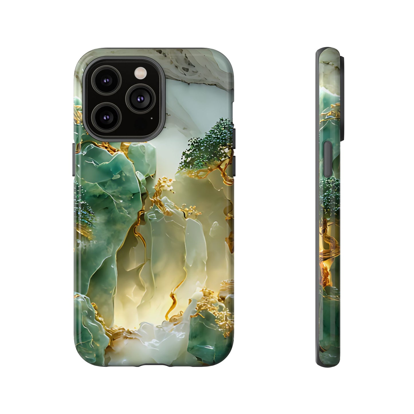 Luxury Jade Mountain Landscape Phone Case – Artistic Nature Design - [HaveITcased]
