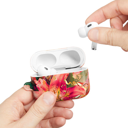 Elegant Pink Lily Print Floral AirPod Case - [HaveITcased]