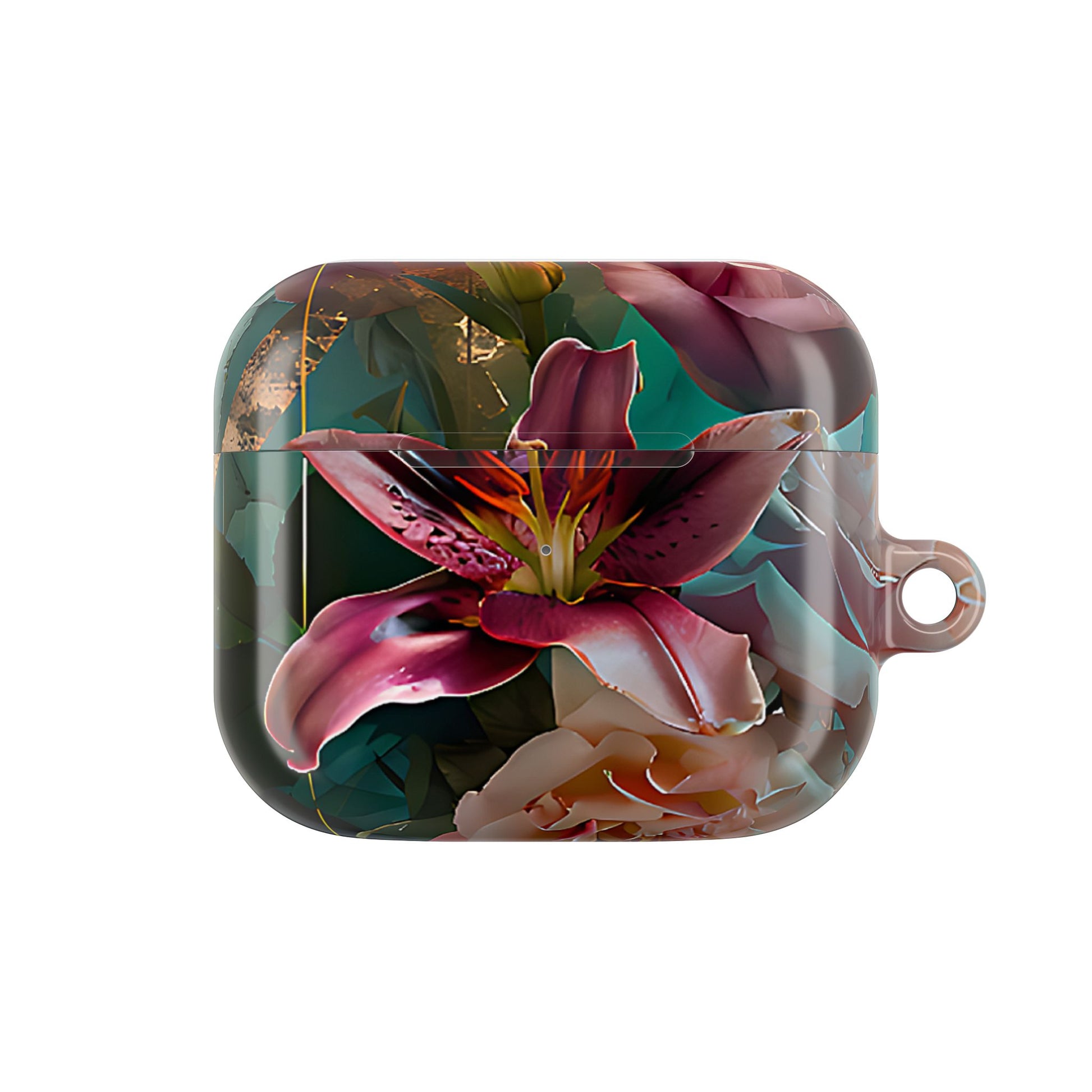 Pink Lily & Rose Design Floral AirPod Case - [HaveITcased]