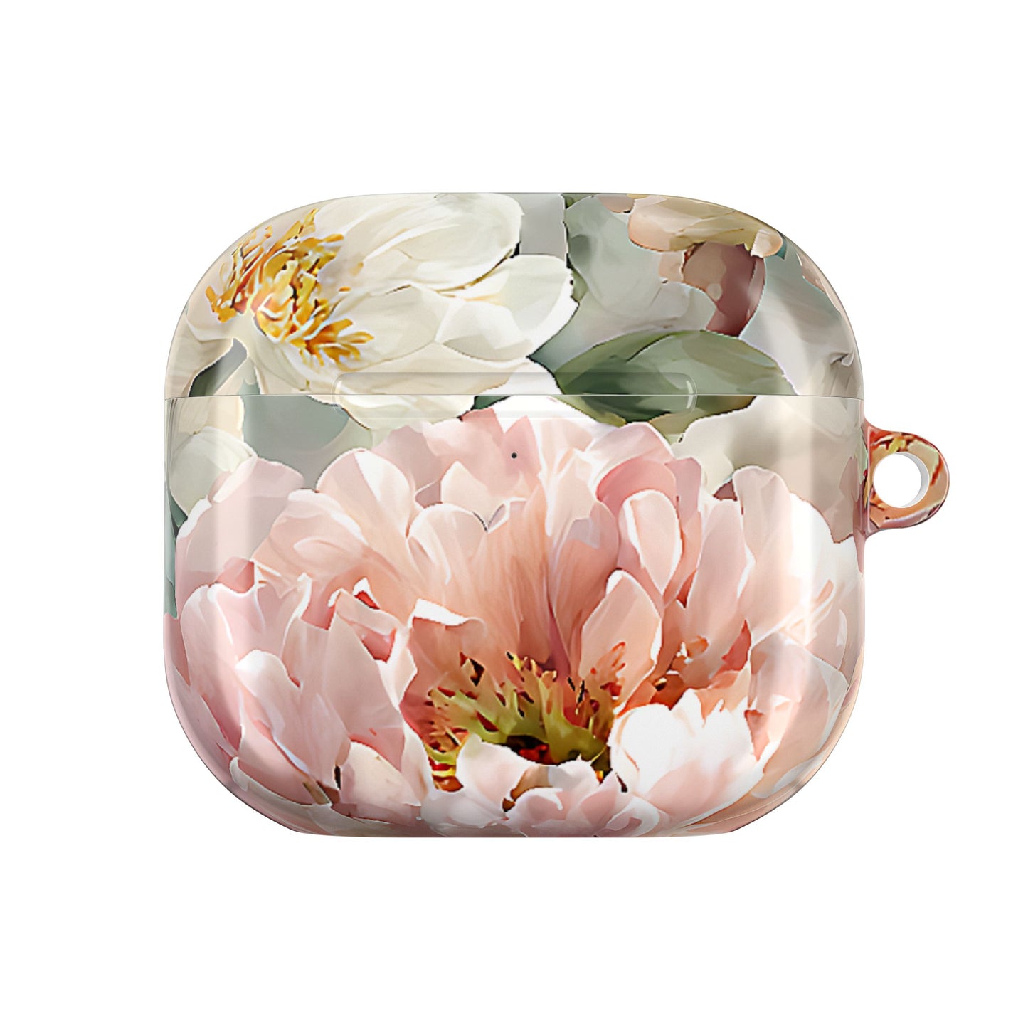 Peony Blossom Floral AirPod Case – Elegant Protective Cover with Pastel Flower - [HaveITcased]