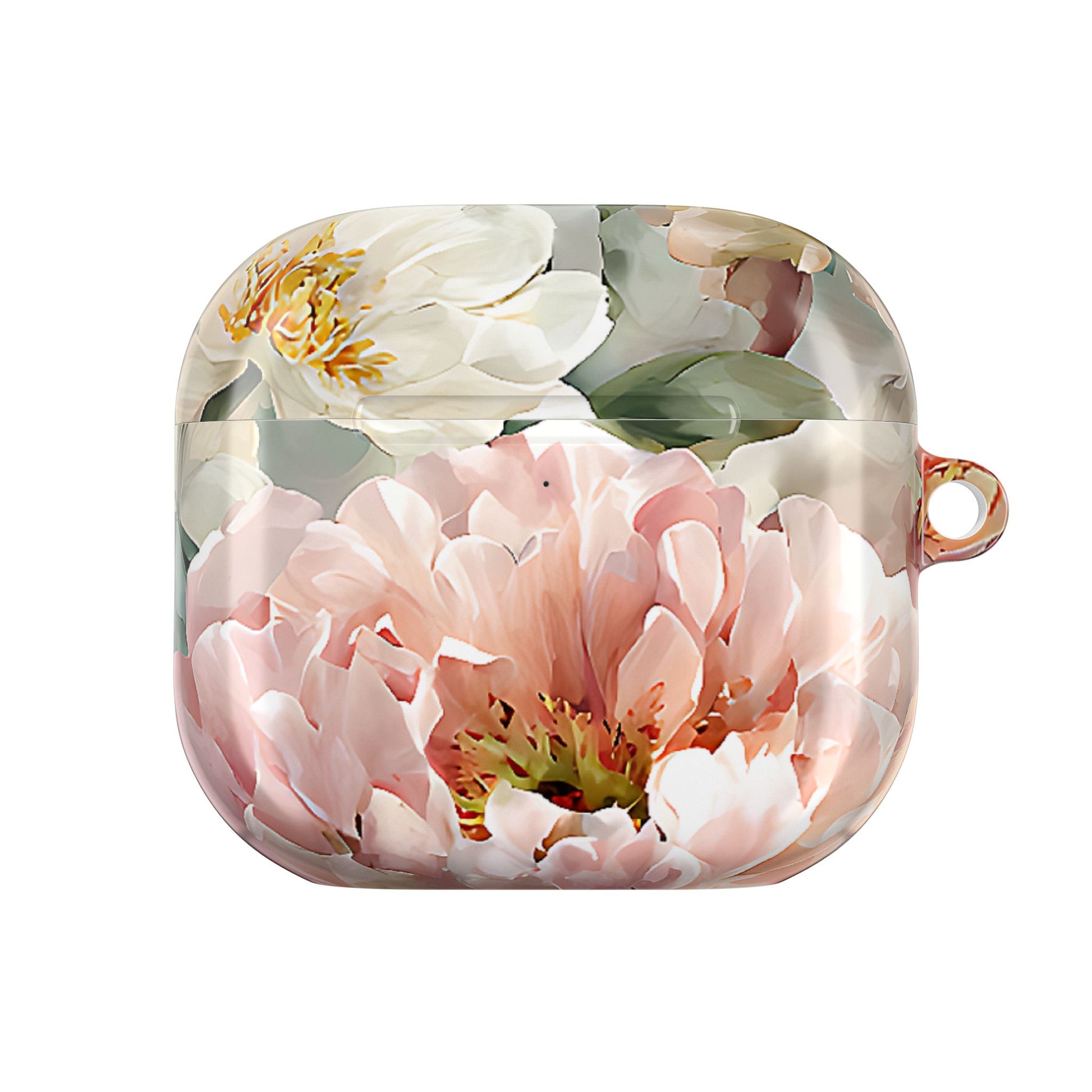 Peony Blossom Floral AirPod Case – Elegant Protective Cover with Pastel Flower - [HaveITcased]