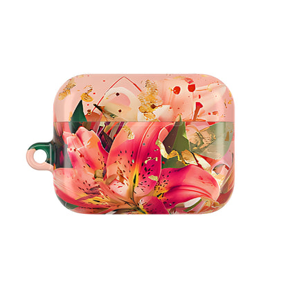 Elegant Pink Lily Print Floral AirPod Case - [HaveITcased]