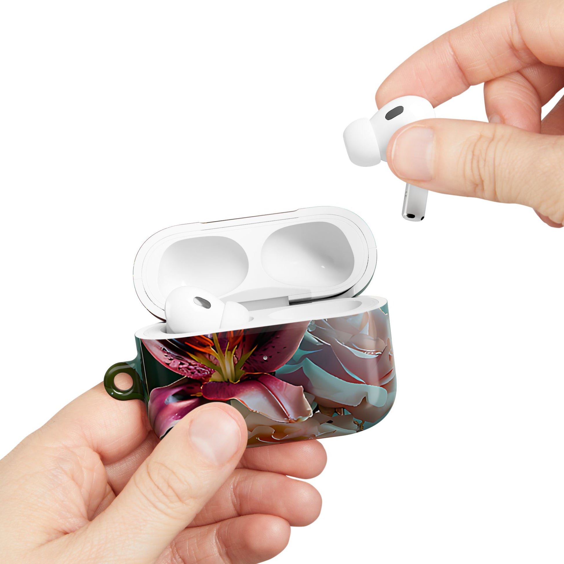 Pink Lily & Rose Design Floral AirPod Case - [HaveITcased]