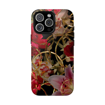 Orchid Gold Armor  Tough Floral Case For Phones - [HaveITcased]