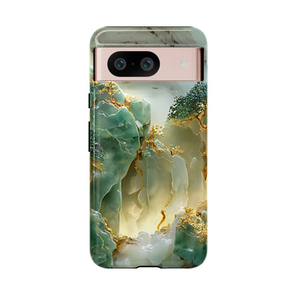 Luxury Jade Mountain Landscape Phone Case – Artistic Nature Design - [HaveITcased]