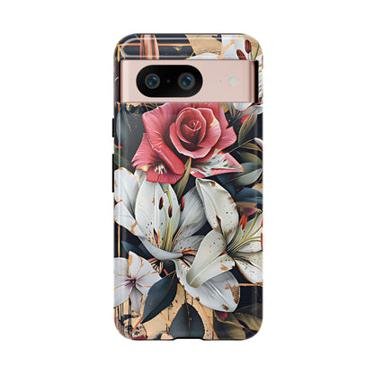 Elegant Floral Design For Phone Case with Red Rose & White Lily Pattern - [HaveITcased]