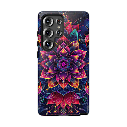 Luminous Lotus Bloom Floral Mandala Pattern Tough Phone Case Cover - [HaveITcased]