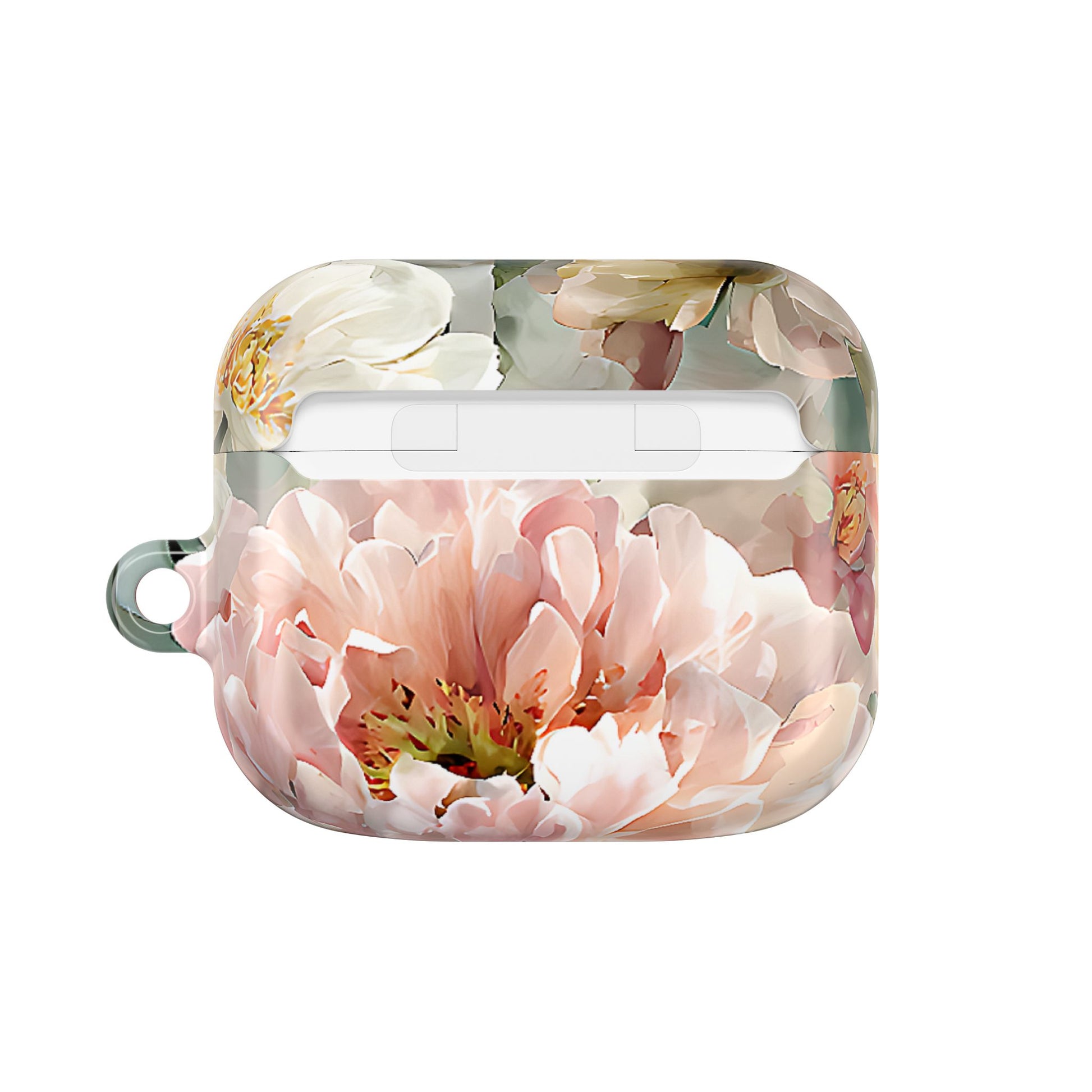 Peony Blossom Floral AirPod Case – Elegant Protective Cover with Pastel Flower - [HaveITcased]