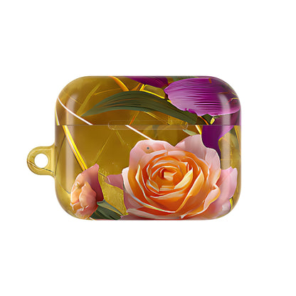 Golden Bloom Elegance Floral AirPod Case - [HaveITcased]