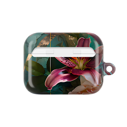 Pink Lily & Rose Design Floral AirPod Case - [HaveITcased]
